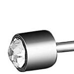 Diamond Stud Thin Screw 316L Stainless Steel Earrings( 1Pair)