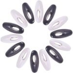 12pins Traditional Glossy Black and White Safety Pins