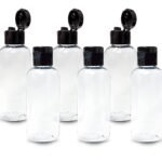 50ml 12pcs Empty Plastic Bottles with Black Flip Capa