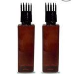 Hunky Dory 100ml Hair Root Comb Applicator Sqaure Amber Bottle.(Pack of 2)