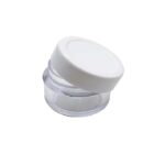 Hunky Dory Acrylic 15gram Pearl Cap Glass Transparent Jar Container for (12-pcs)
