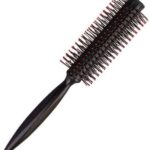 Hunky Dory Black Round Hair Brush Soft Bristle Roller (Pack Of 1)
