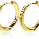Hunky Dory Gold Earrings for Men and Women (1 Pair)