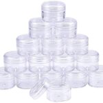 Hunky Dory 25grams Plastic Transparent with Clear Cap Container for (12-pcs)