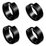 Hunky Dory Black Earrings Combo For Men | Women (2 Pairs)
