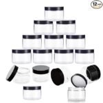 Hunky Dory PET Jar 50 Gram Plastic Transparent with Glossy Cap Container for (Pack of 12)