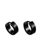 Hunky Dory Black Earrings for Men | Women (1 Pairs)