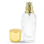 Hunky Dory 30ml Glass Bottle with Spray Pump and Cap (Gold) (Pack Of 1)