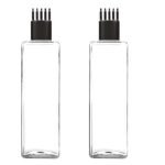 Hunky Dory 100ml Hair Root Applicator Comb Refillable Sqaure Transparent Bottle.(Pack of 2)