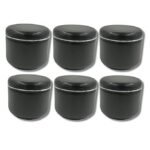 Hunky Dory PET Jar 200Grams  Plastic Black Cosmetics Shan Container for (Pack of 12)