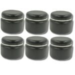 Hunky Dory PET Jar 40Grams Plastic Black Cosmetics Shan Container (Pack of 12)