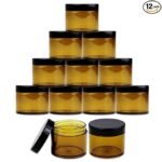 Hunky Dory Acrylic 8gram Royal Amber Black Cap Container for (Pack of 12)