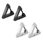 Hunky Dory Black | Silver Earrings For Men | Women (2 Pair)