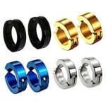 Hunky Dory Non-Piercing Earrings Combo For Men And Women (4 Pairs)