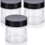 Hunky Dory Acrylic 100grams Black Transparent Container for (Pack of 12)