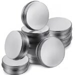 Hunky Dory 100 Gram Aluminium Cosmetics Shan Container Jar for (Pack of 12)