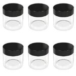 Hunky Dory Acrylic 50 Grams Black Transparent Cosmetics Container for (Pack of 12)