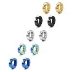 Hunky Dory Combo Non-Piercing Earring For Men And Women (5Pairs)