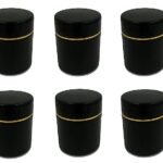 Hunky Dory 100 Gram PET Jar  Plastic Black Round Gold Ring Cosmetics Shan  (Pack of 12)