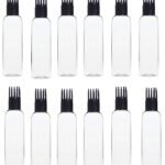 Hunky Dory 50ml Hair Root Applicator Bottle with Black Comb Cap And Plug (Pack of 12)