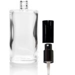 Hunky Dory 100ml Glass Perfume Bottle with Black Spray Pump and Cap (Pack of 1)