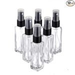 Hunky Dory 12pcs 8ml Transparent Glass Pen Spray Bottle With Black Pump (Pack of 12)