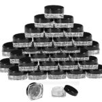 Hunky Dory 48pcs 5grams PS Acrylic Transparent with Black Cap