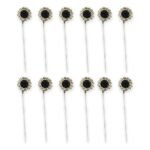 Hunky Dory 12pins Black Diamond Studded Brooch | Hijab Pins For Women | Girls