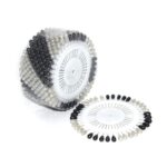 Hunky Dory Oval Shape Glossy Black & White Faux Pearl Brooch | Hijab pins for Women (480 pins)