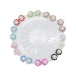 Hunky Dory Floral Royal Arabic White Pearl Shaded with Multicolour Hijab Pins | Brooches for Girls | Women (Pack of 20Pins)