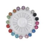 Hunky Dory Floral Royal Arabic Multicolour Pearl Hijab Pins | Brooches for Girls | Women (Pack of 20Pins)