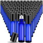 Hunky Dory 12pcs Royal 10ml Roller Bottles for Essential Oils, Blue Glass Empty Bottle with Stainless Steel Roller Balls, Leakproof Roll on Perfume Bottles, Under Eye Roll on For Beauty Use