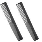 Hunky Dory 2pcs Toni Tooth Detangling Comb Professional Handle Carbon Fiber Cutting Hairdressing Comb Styling Essentials Round Tooth Comb Barber Tooth Comb Travel Hair Comb for Men Women