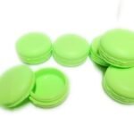 Hunky Dory 12pcs 10gram Green Macrons with Cap Cosmetics Container for Creams,Lip Balm, Body Butter, Essential oil, Costemic, Makeup Use