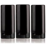 Hunky Dory 12pcs 15ml Empty Black Plastic Deodorant Containers Lip Balm Tubes for Lipstick, Crayon,chapstick,homemade Lip Balm, Beauty use.