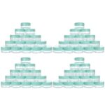 Hunky Dory 48pcs 5grams PS Acrylic Jars Transparent with Sky Blue Cap Cosmetics Container for Creams,Lip Balm, Body Butter, Essential oil, Costemic, Makeup, Travel Use