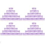 Hunky Dory 48pcs 5grams PS Acrylic Jars Transparent with Purple Cap Cosmetics Container for Creams,Lip Balm, Body Butter, Essential oil, Costemic, Makeup, Travel Use