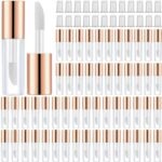 Hunky Dory 12pcs 2ml Sqaure Premium Qaulity Plastic Unbreakable Travel Empty Lip Gloss,Lip Care,Costemic, Oil Bottles Transparent Empty Clear Lip Containers Tubes,Refillable Bottle With Plug