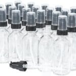 Hunky Dory 12pcs 100ml Empty Boston Round Plastic Transparent Refillable Dispenser Black Cream Pump For Serum, Cream, Lotion, Moisture, After Shave, Oil Mini Travel size Costemic Use Bottles