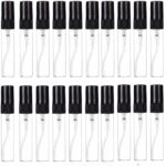 Hunky Dory 12pcs 5ml Empty Delicated Perfume Glass Bottles With Black Metallic Spray Pump And Caps.