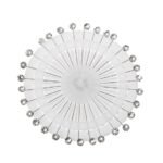 Hunky Dory 30pins Royal Arabic Rhinestone Hijab Pins | Brooch for Women (White)
