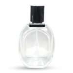 Hunky Dory Unique 30ml Empty Clear Glass Delicated Perfume Decant Spray Bottles with Black Metally Pump and Unique Cap 2pcs
