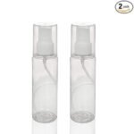 Hunky Dory 30ml Multipurpose Empty Plastic Transparent Refillable Fine Mist Spray Bottle With"Double Cap" for hand sanitizer, Toner, Perfume, Lotion, OIl, etc ( Pack of 2)